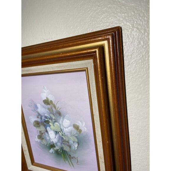 Rossy Vintage Original Floral Oil Painting - Picture 7 of 12